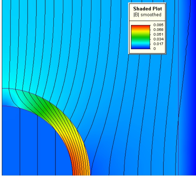 An image showing the post processing results of a contour.