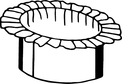 The diagram shows wrinkles over the flange of the product.