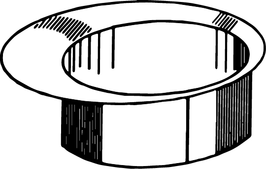 The diagram shows the unsymmetrical flanges of the product.