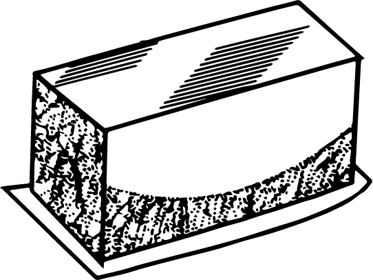 The diagram shows the surface roughness of the product due to coarse grains.