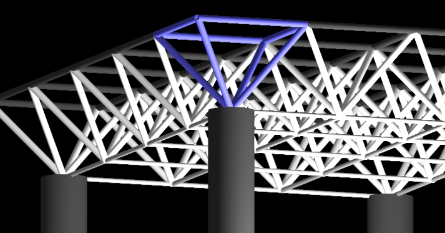 A three-dimensional space trussFile: SpaceFrame02.png