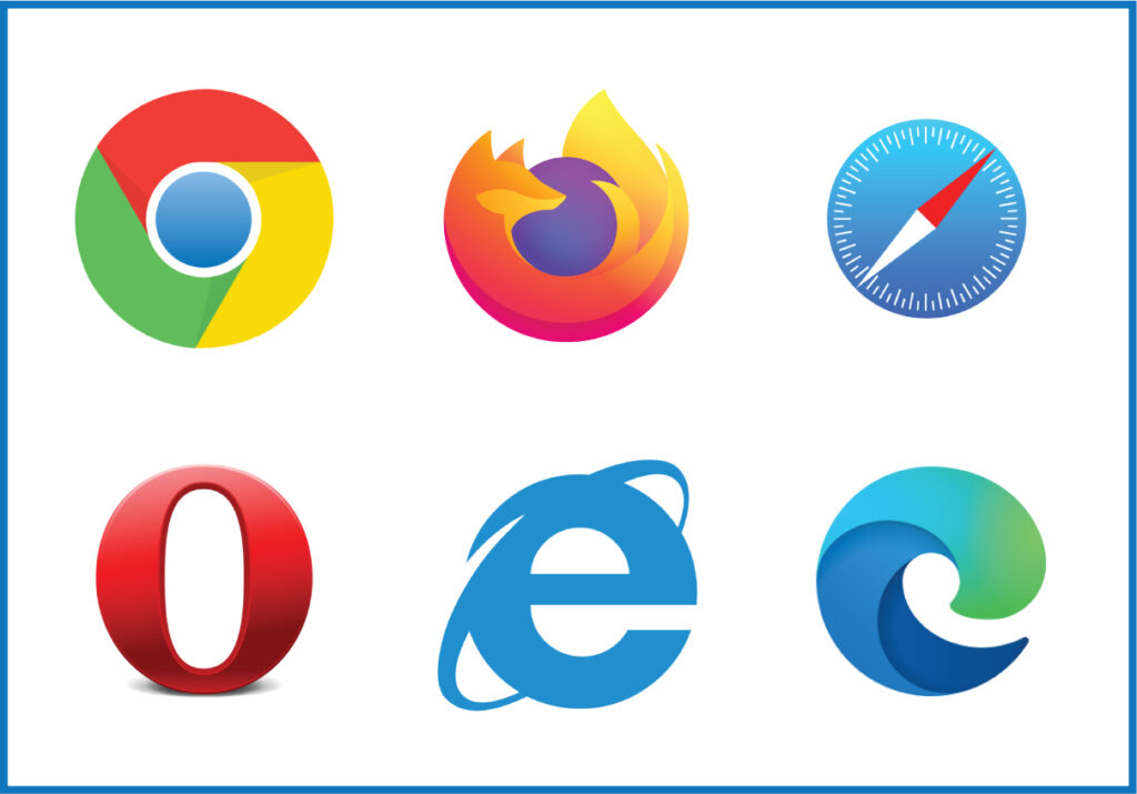 diagram shows example of browser which support js.