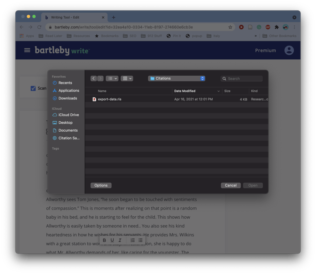 Uploading Citations | bartleby